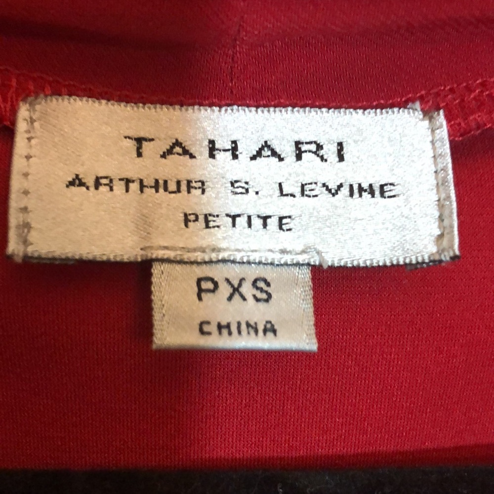Tahari Red Blouse Size X Small Petite. - Picture 2 of 5